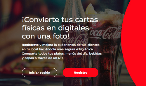 Profesionalhoreca, plataforma creatucartadigital.es de Coca-Cola