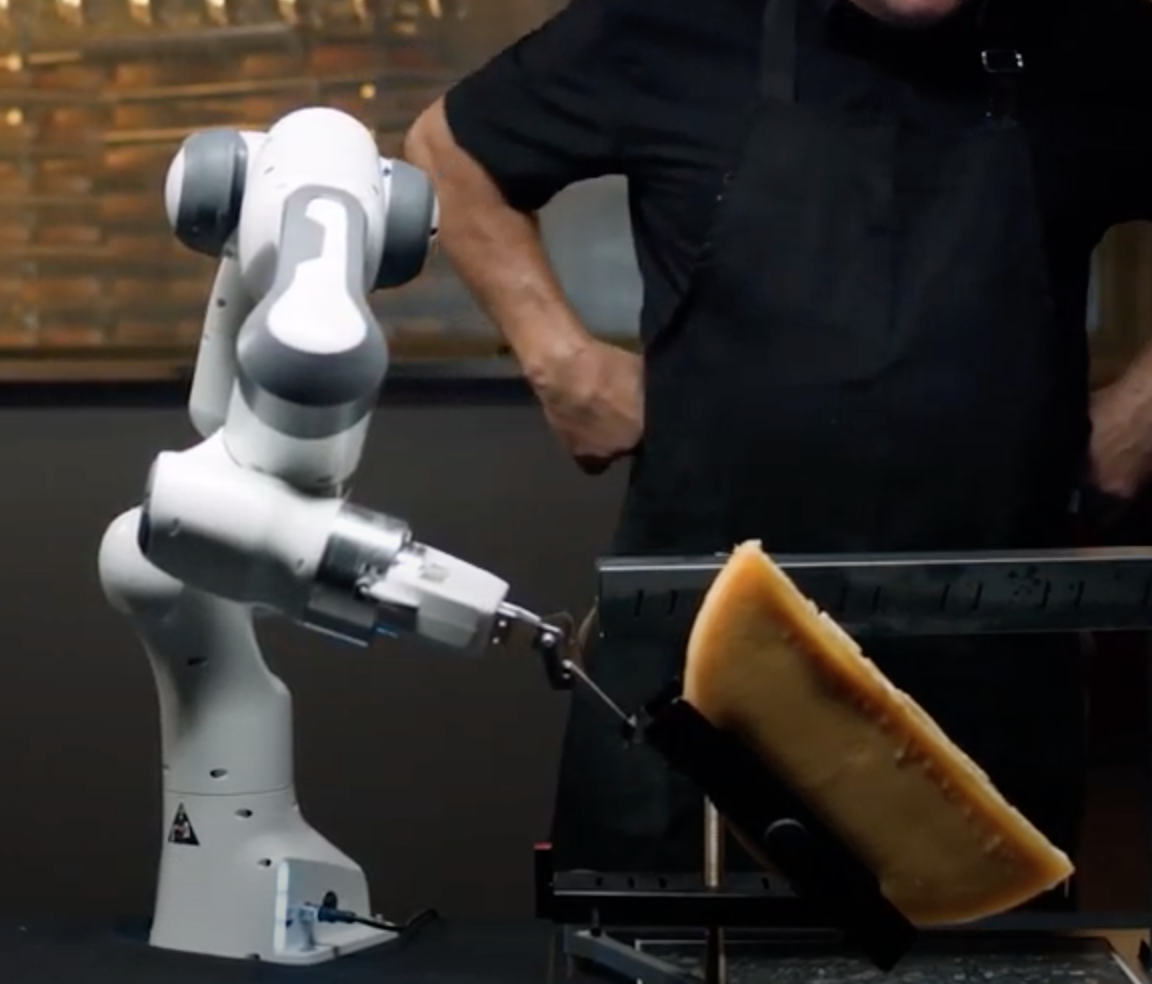 A Swiss raclette-cutting robot wows CES 2020 in Las Vegas